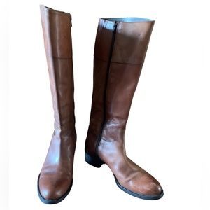 Browns High Boots in Dark Cognac Brown